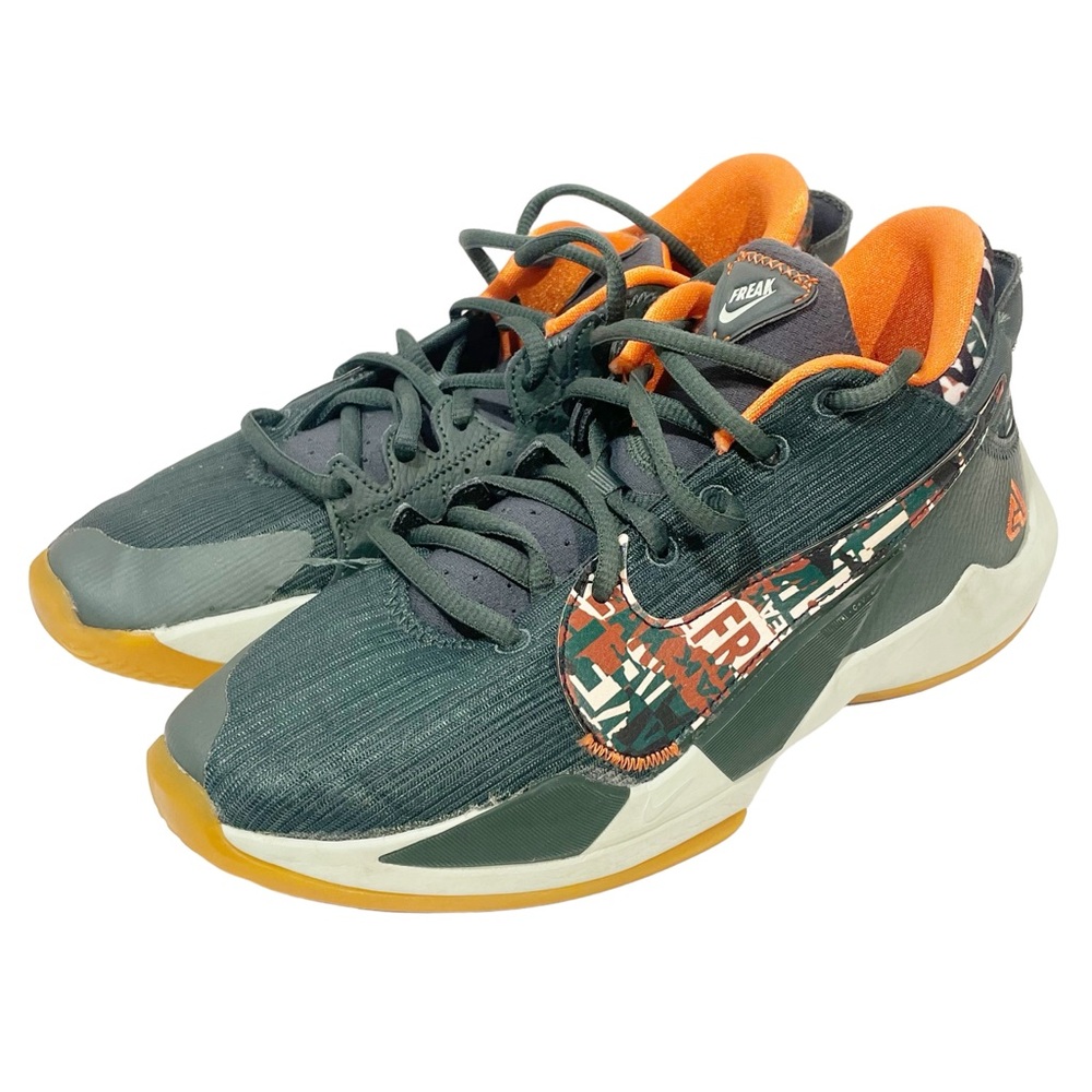 Nike Zoom‎ Freak 2 Ashiko Boys Size 7 Youth Sneakers Green Giannis Camo